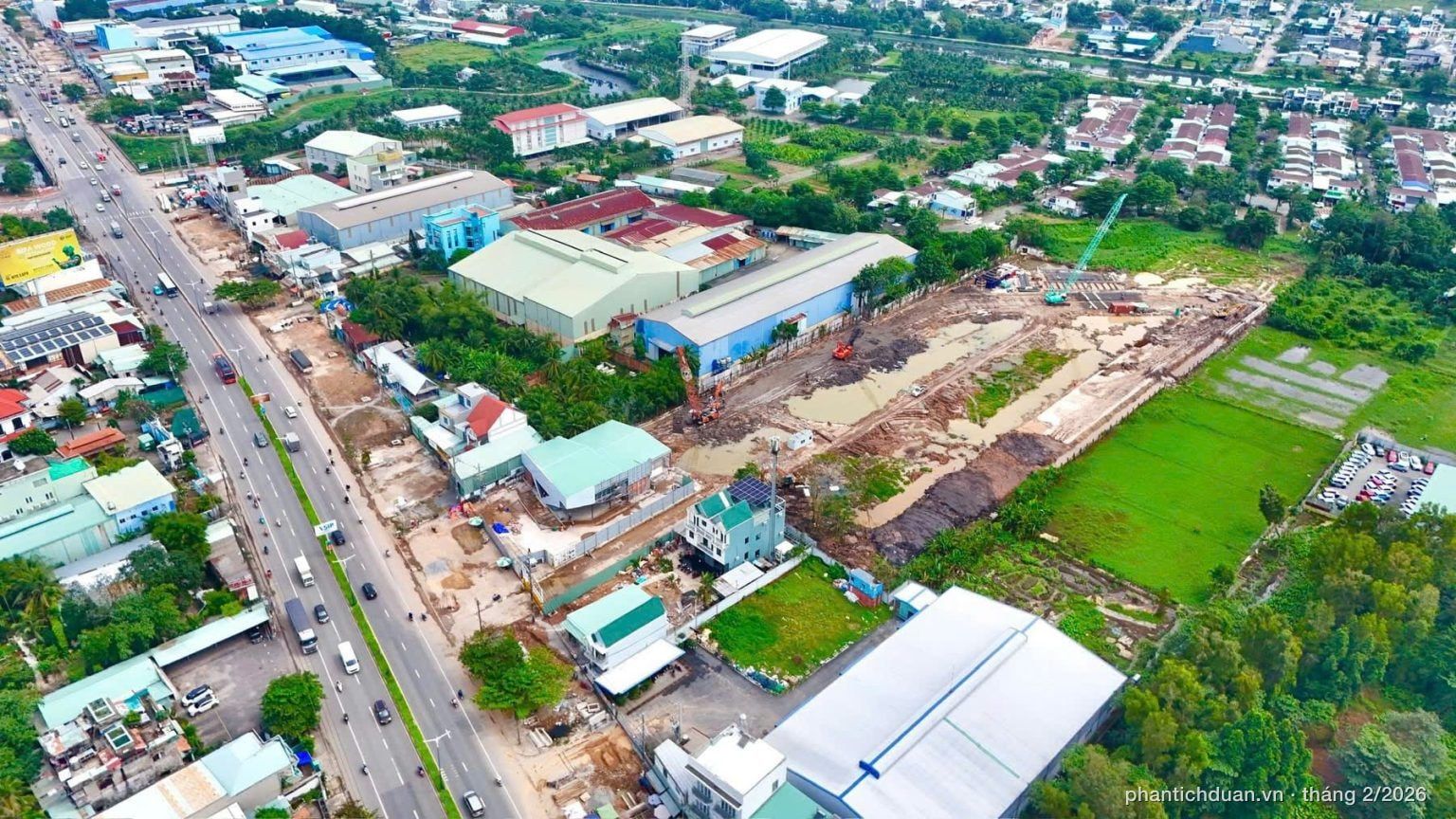Công trường Bcons NewSky tháng 2/2026 — góc 1