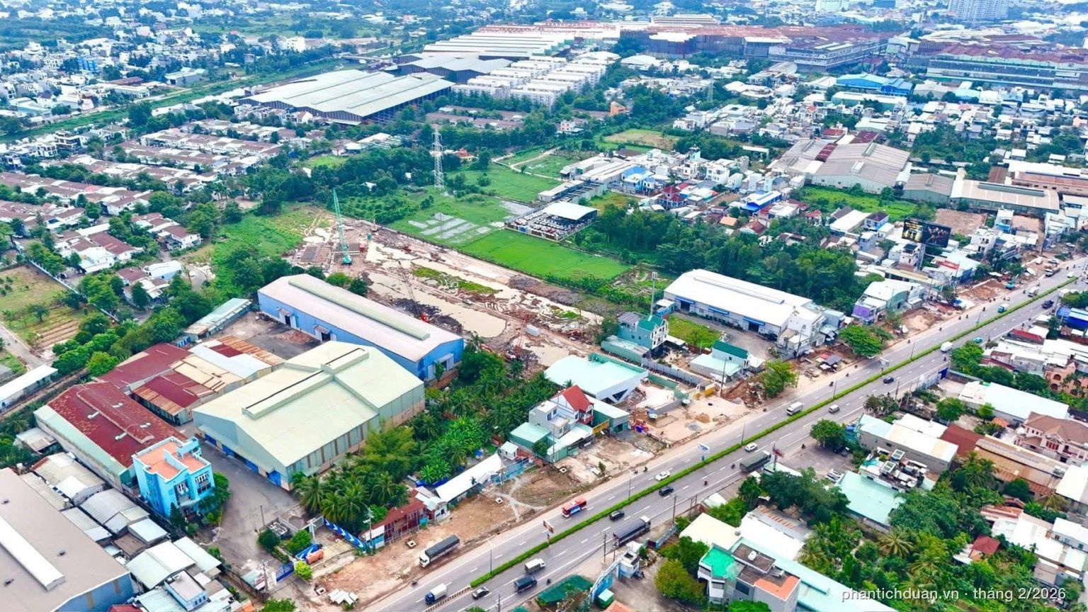 Công trường Bcons NewSky tháng 2/2026 — góc 2